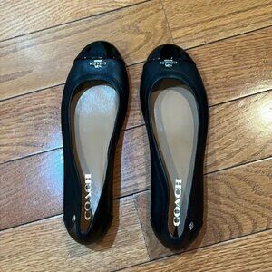 Nwob Coach Flat Black Leather Upper Size 7.5